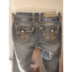 Rock Revival distressed Berry straight leg jeans